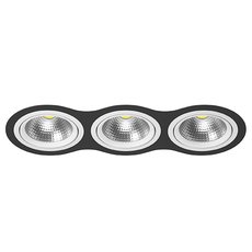 Точечный светильник с арматурой чёрного цвета, металлическими плафонами Lightstar i937060606