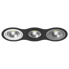 Точечный светильник с арматурой чёрного цвета, металлическими плафонами Lightstar i937060709