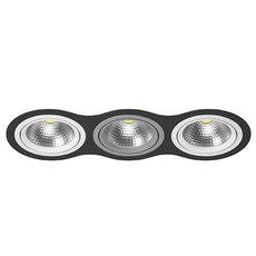 Точечный светильник с арматурой чёрного цвета, металлическими плафонами Lightstar i937060906