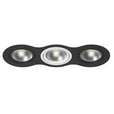 Точечный светильник с арматурой чёрного цвета, металлическими плафонами Lightstar i937070607