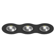 Точечный светильник с арматурой чёрного цвета, металлическими плафонами Lightstar i937070707