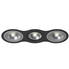 Точечный светильник с арматурой чёрного цвета, металлическими плафонами Lightstar i937090709