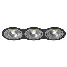 Точечный светильник с арматурой чёрного цвета, металлическими плафонами Lightstar i937090909