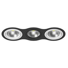 Точечный светильник с арматурой чёрного цвета, металлическими плафонами Lightstar i937600706
