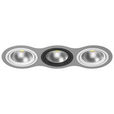 Точечный светильник с металлическими плафонами серого цвета Lightstar i939060706