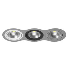 Точечный светильник с металлическими плафонами серого цвета Lightstar i939060709