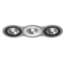 Точечный светильник с металлическими плафонами серого цвета Lightstar i939070607