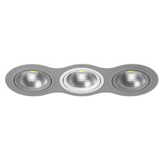 Точечный светильник с металлическими плафонами серого цвета Lightstar i939090609