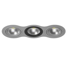 Точечный светильник с металлическими плафонами серого цвета Lightstar i939090709