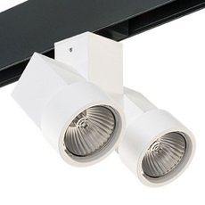 Шинная система с арматурой белого цвета, металлическими плафонами Lightstar PRO051036