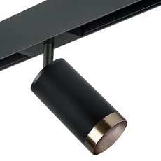 Шинная система с металлическими плафонами чёрного цвета Lightstar PRO437431