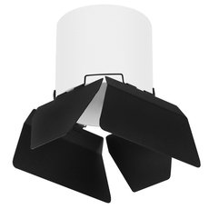 Точечный светильник с арматурой белого цвета, плафонами чёрного цвета Lightstar R3486487