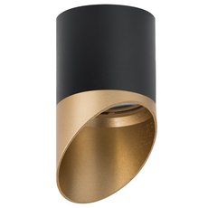 Точечный светильник с арматурой чёрного цвета, плафонами золотого цвета Lightstar R34871490