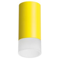 Точечный светильник с арматурой жёлтого цвета, плафонами белого цвета Lightstar R43331