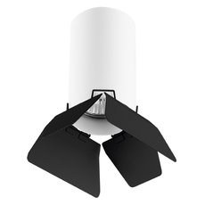Точечный светильник с арматурой белого цвета, металлическими плафонами Lightstar R436437