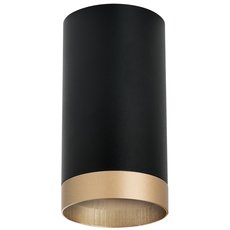 Точечный светильник с арматурой чёрного цвета, плафонами золотого цвета Lightstar R43740