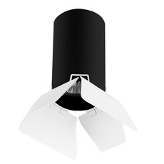 Точечный светильник с арматурой чёрного цвета, плафонами белого цвета Lightstar R437436