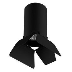 Точечный светильник с арматурой чёрного цвета, плафонами чёрного цвета Lightstar R437437