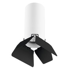Точечный светильник с арматурой белого цвета, плафонами чёрного цвета Lightstar R486437