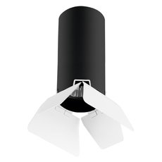 Точечный светильник с арматурой чёрного цвета, плафонами белого цвета Lightstar R487436