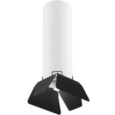 Точечный светильник с арматурой белого цвета, металлическими плафонами Lightstar R496437