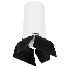 Точечный светильник с арматурой белого цвета, плафонами чёрного цвета Lightstar R6486487