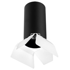 Точечный светильник с арматурой чёрного цвета, металлическими плафонами Lightstar R6487486