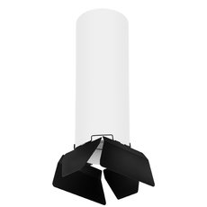 Точечный светильник с арматурой белого цвета, плафонами чёрного цвета Lightstar R6496487