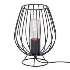 Настольная лампа с арматурой чёрного цвета, металлическими плафонами Vitaluce V4296-1/1L