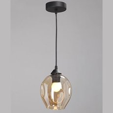 Светильник с арматурой чёрного цвета, стеклянными плафонами Vitaluce V4768-1/1S