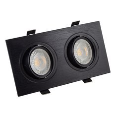 Точечный светильник с металлическими плафонами чёрного цвета DENKIRS DK3022-BK