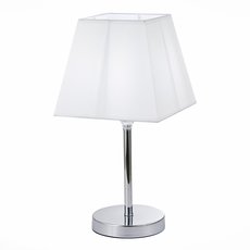 Настольная лампа с арматурой хрома цвета, текстильными плафонами EVOLUCE SLE107604-01