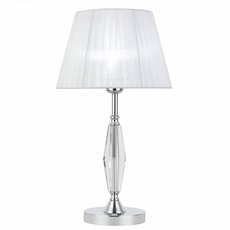 Настольная лампа с арматурой хрома цвета, текстильными плафонами ST LUCE SL1756.104.01