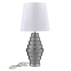 Настольная лампа с арматурой хрома цвета, плафонами белого цвета ST LUCE SL1001.104.01