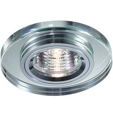 Точечный светильник с арматурой хрома цвета, стеклянными плафонами Novotech 369436