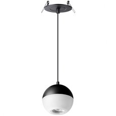 Точечный светильник с арматурой чёрного цвета, пластиковыми плафонами Novotech 370814