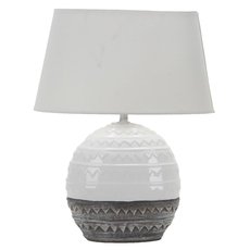 Настольная лампа с текстильными плафонами белого цвета Omnilux OML-83204-01
