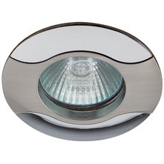 Точечный светильник с арматурой никеля цвета, металлическими плафонами ЭРА KL18 SN/CH
