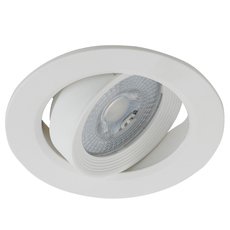 Точечный светильник с арматурой белого цвета, пластиковыми плафонами ЭРА KL LED 22A-5 4K WH