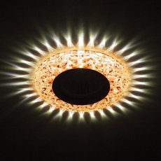 Точечный светильник с плафонами коричневого цвета ЭРА DK LD4 TEA/WH
