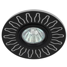 Точечный светильник с арматурой чёрного цвета, пластиковыми плафонами ЭРА DK LD31 BK