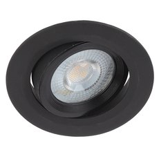 Точечный светильник с арматурой чёрного цвета, пластиковыми плафонами ЭРА KL LED 22A-5 4K BK