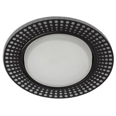 Точечный светильник с арматурой чёрного цвета, стеклянными плафонами ЭРА DK LD29 WH/BK