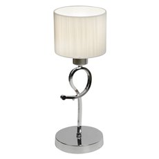 Настольная лампа с арматурой хрома цвета, плафонами белого цвета iLamp RM1029/1T CR