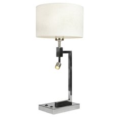Настольная лампа с арматурой хрома цвета, плафонами белого цвета iLamp TJ001 CR