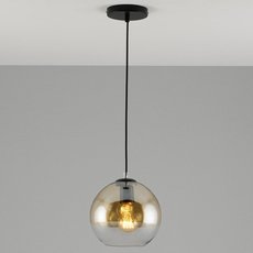 Светильник с арматурой чёрного цвета, плафонами янтарного цвета Moderli V1691-1P