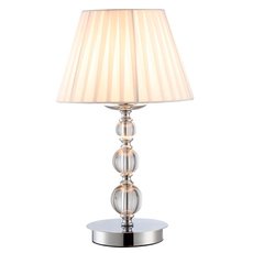 Настольная лампа с текстильными плафонами белого цвета Moderli V2612-1T