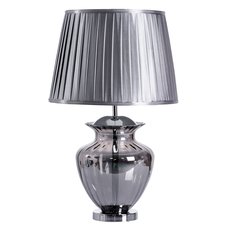 Настольная лампа с арматурой хрома цвета, текстильными плафонами Arte Lamp A8532LT-1CC