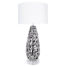 Настольная лампа с арматурой хрома цвета, плафонами белого цвета Arte Lamp A4002LT-1CC