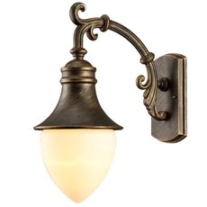 Светильник для уличного освещения с стеклянными плафонами белого цвета Arte Lamp A1317AL-1BN